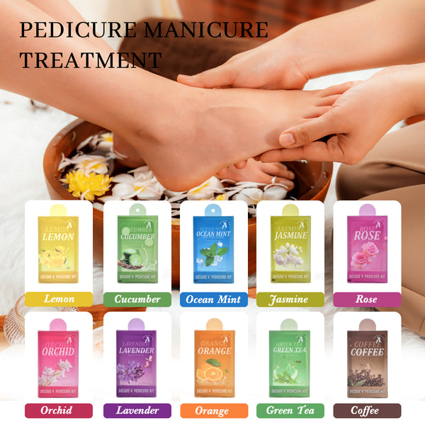 [OEM/ODM] Pedi in a Box Deluxe 4 Step Foot Peeling Skin Care, Relax & Detoxify Pedicure Spa