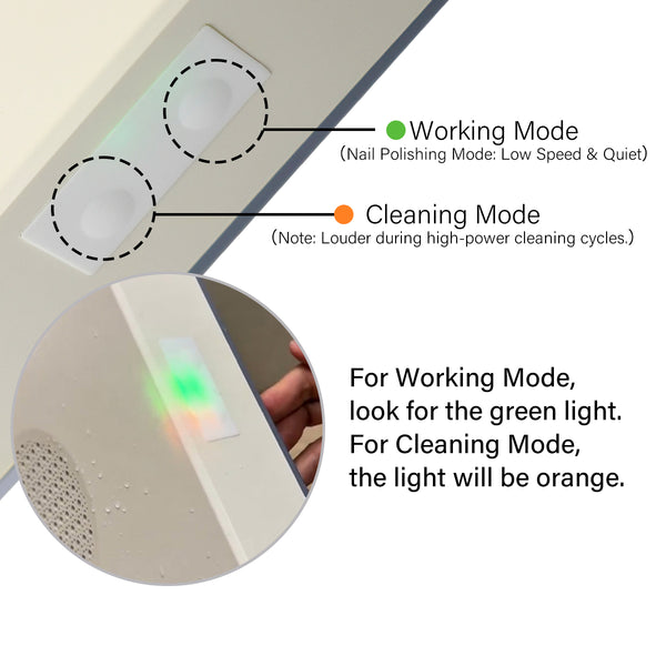 [OEM/ODM] 3000 RPM Professional Waterproof Nail Dust Collector Low Noise Powerful Cordless and Washable for Salon & Home