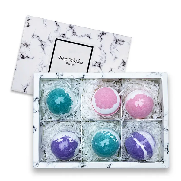 [OEM/ODM] Индивидуальный подарочный набор бомбочек для ванны с богатыми пузырьками для устранения запаха тела, глубокая очистка
