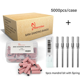 (5,000 PCS/Case) 3mm Mini Sanding Bands for Small Nail Drill Bits