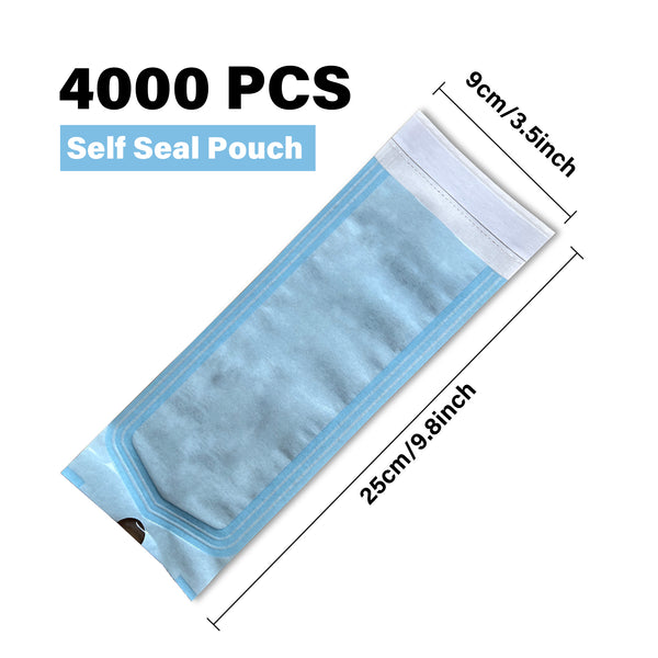FOOTNICE 4000 PCS Self Sealing Bags - Hygienic Manicure Tools & Nail Art Storage | Salon Organization Pouch | USA Stock