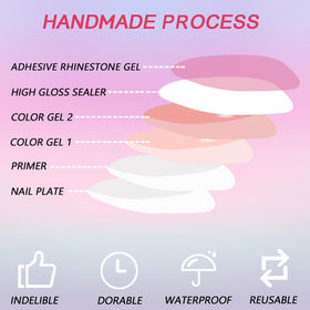 Maryton Square Shape handmade gel nails(10PCS)Beauty Salon design nails,men & women's nail art and manicure,press on nail,nail care,3D Hand-Painted Gel UV Finish Nails,Hand-Painted Nails,Reusable False Nails,Medium,Short Length Square Shape Nails