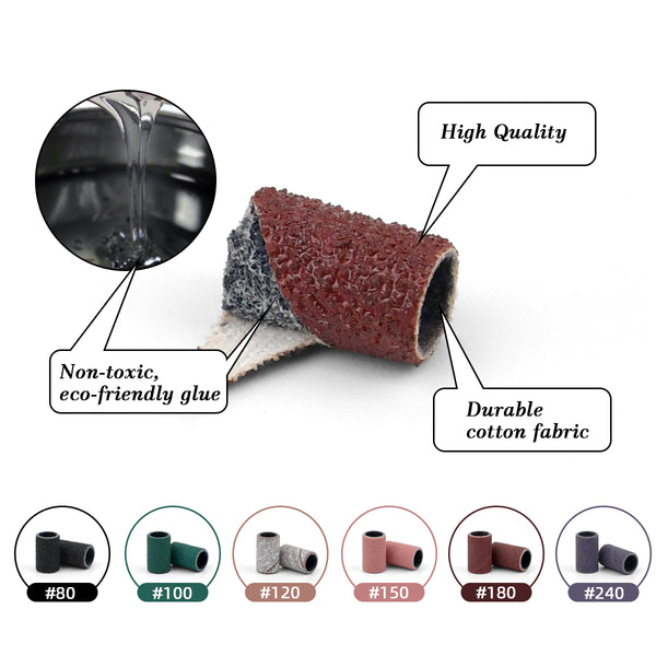 [OEM/ODM] 6.3*12.7mm Nail Drill Colorful Sanding Bands for Nails Polishing and Shaping