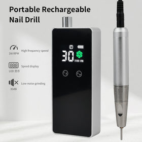 Affordable Portable Electric Nail File, 30000 RPM 8 Hours Use Rechargeable Nail Drill