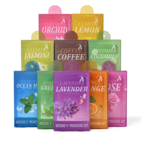 [OEM/ODM] Pedi in a Box Deluxe 4 Step Foot Peeling Skin Care, Relax & Detoxify Pedicure Spa