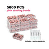 Footnice 5000 PCS Sanding Bands Bulk - Coarse/Medium/Fine 3 Grits 3mm Nail Drill Bits | Salon Manicure Tools | USA Stock
