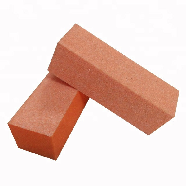 (500 шт./кор.) Оптовый оранжевый 3-сторонний 80/80/100 материал блока буфера для ногтей для салона